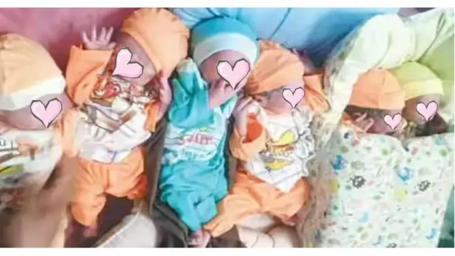 
					Tak Disangka Ibu Hamil Ini Lahirkan Enam Bayi Lahir Sekaligus