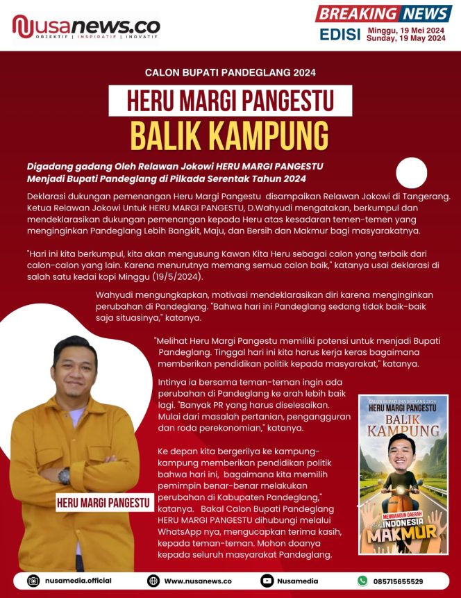 
					Heru Margi Pangestu Balik Kampung