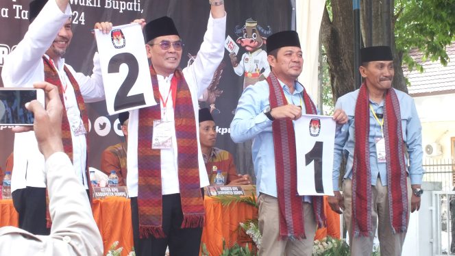 
					KPUD Dompu, Gelar Rapat Terbuka Pengundian Nomor Urut Pilbup Dompu
