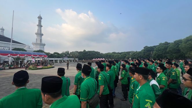 
					Apel Hari kesaktian Pancasila : Ribuan Ansor - Banser Dan MDS Banten di KP3B. (Dok. Nusakata.com)