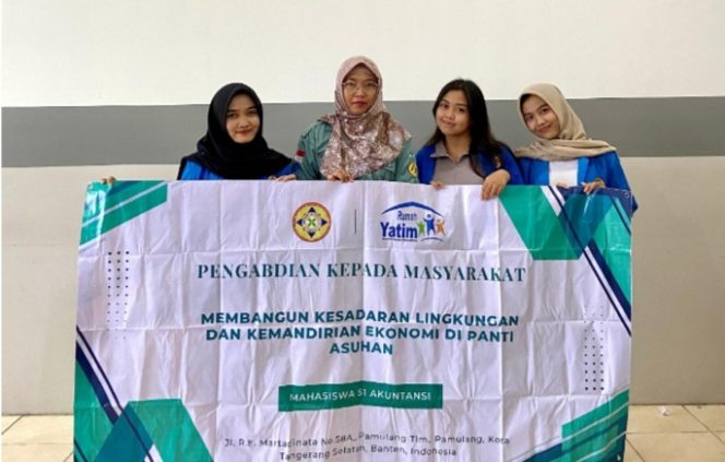 
					Kegiatan PKM Mahasiswa UNPAM di Rumah Yatim Pamulang. (Dokumentasi Pribadi)