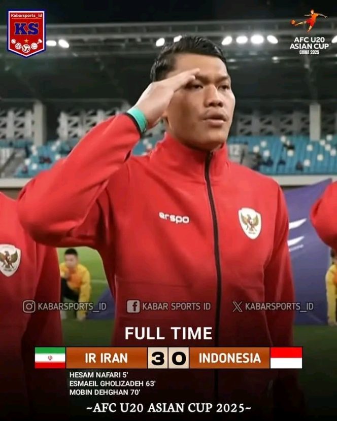 
					Timnas Indonesia U-20 Takluk 0-3 dari Iran di Laga Perdana Piala Asia U-20 2025