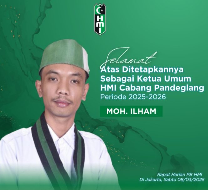 
					Player Ucapan Moh.Ilham Ketua Umum HMI Cabang Pandeglang (ISTIMEWA) 
