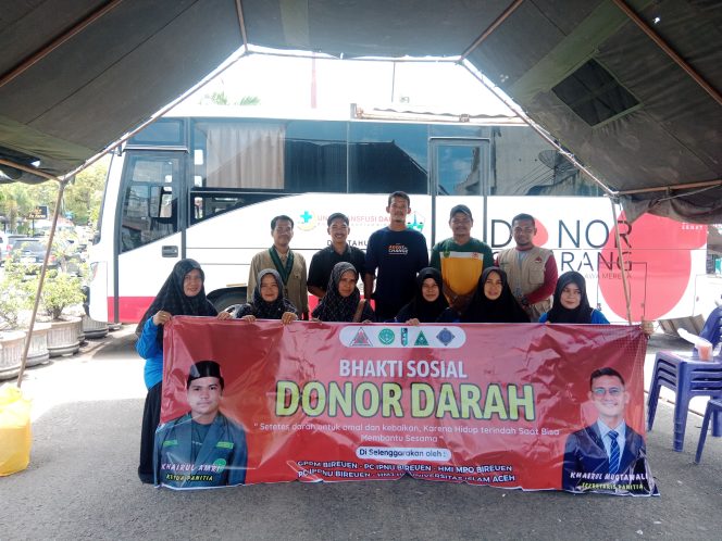 
					Kolaborasi Lintas Lembaga, Aksi Donor Darah Sukses Digelar di Alun-Alun Kota Bireuen (Ist)