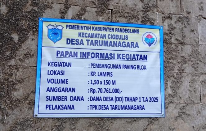 
					Papan Informasi Kegiatan pembangunan (Dok. Istimewa)