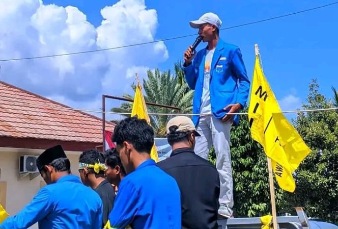 
					Aktivis PMII Saat Aksi Unjuk Rasa (Dok/ist)