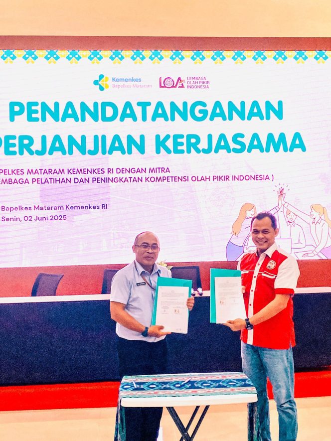 
					Photo: penandatanganan kerja sama antara Bapelkes Mataram Kemenkes RI dengan LOA Indonesia (dok: LOA)
