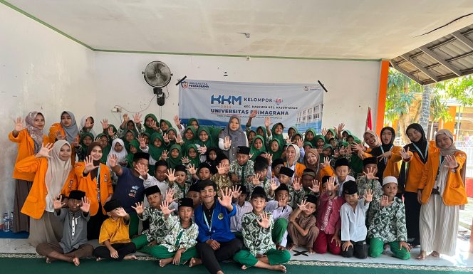
					Mahasiswa Kelompok KKM 46 Universitas Primagraha menggelar kampanye bertema “Stop Bullying” pada Sabtu, 26 Juli 2025 di Madrasah Al-Muhadjirin Kasunyatan, Serang, Banten.