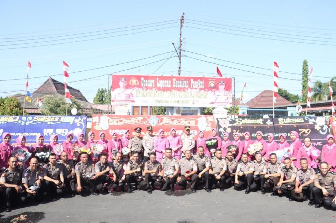 
					Foto. Upacara kenaikan pangkat Polres Lahat (Ist).
