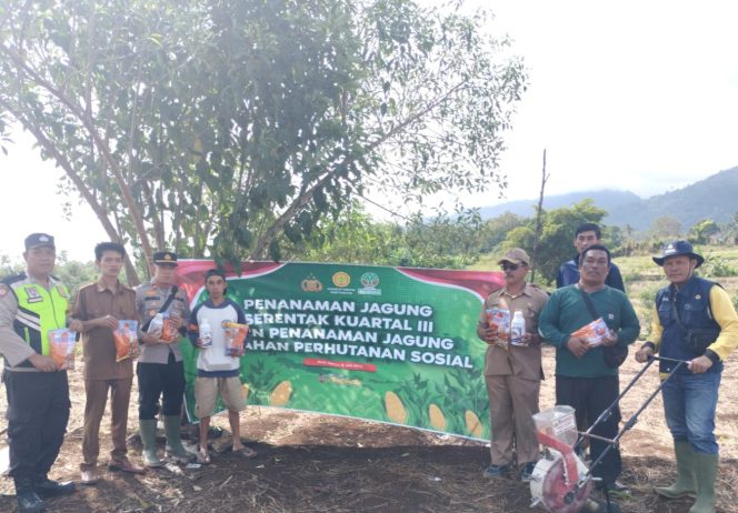 
					Polres Lahat Dukung Ketahanan Pangan Lewat Penanaman Jagung Kuartal III di Polsek Kota Agung (Ist)