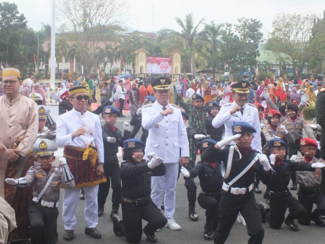 
					Perayaan HUT Kemerdekan RI Ke 80, Inspektur Upacara Bupati Dompu Bambang Firdaus SE (Dok/Ridwan)