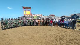 SAMBUT HUT Ke- 80 TNI Tahun 2025, Danramil 0313/Malingping Pimpin Bakti Tetorial Prima. (Ist)