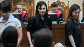 Sandra Dewi Saat Dipersidangan. (Ist)