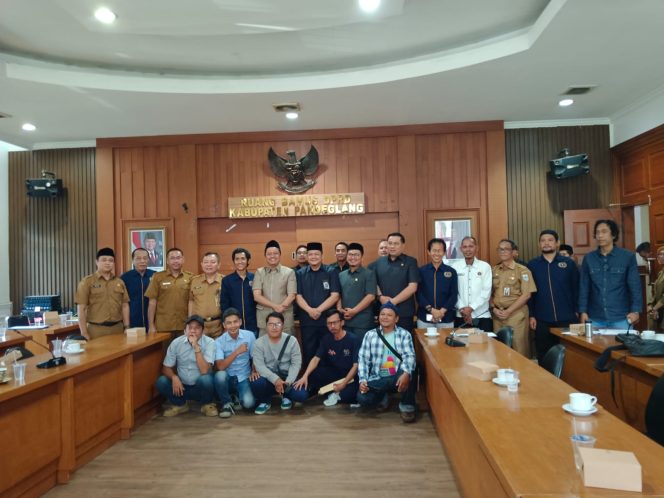 PWI Pandeglang Sampaikan Aspirasi Terkait Anggaran Kerja Sama Media ke DPRD. (Ist)