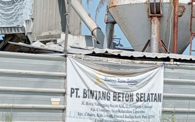 
					Batching Plan BBS Di Kecamatan Cihara Dipertanyakan Kembali Legalitasnya. (Ist)