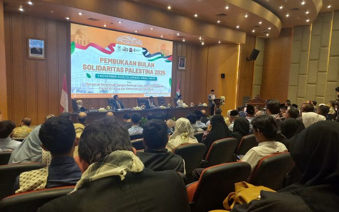 
					Pembukaan Bulan Solidaritas  Palestina (BSP) 2025 di Gedung DPR RI Jakarta, Sabtu 1 November  2025. (Foto: Al Mujahid/Nusakata).