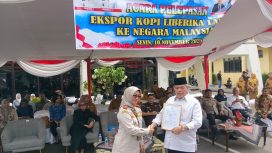 Pelepasan Ekspor Kopi Liberika Kabupaten Lahat Ke Negara Malaysia. (Ist)