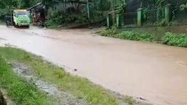 Drainase Buruk : Jalan Milik Kabupaten Lebak. (Dok/nusakata.com)