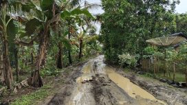 Jalan Rusak Parah Diduga Akibat Proyek Bang Andra, Warga Nambo Tuntut Tanggung Jawab. (Ist)
