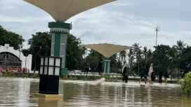 Kawan Wisata Religi Banten Lama Terendam Banjir dan Angin Kencang. (Dok/Antara)
