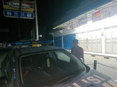 Anggota Polsek Malingping Patroli Dini Hari, Cek Pertokoan Antisipasi Pembobolan